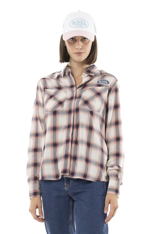 Camisa regular fit - Blanco, rojo y azul