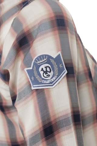 Camisa regular fit - Blanco, rojo y azul