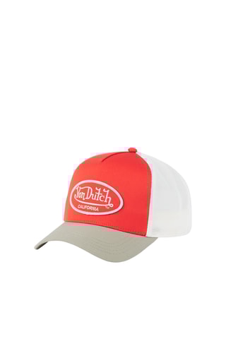 Gorra - Beige, gris y rojo