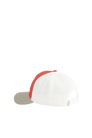 Gorra - Beige, gris y rojo