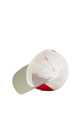 Gorra - Beige, gris y rojo