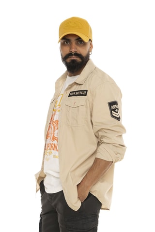 Camisa regular fit - Beige