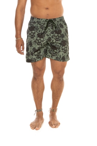 Bañador corto - Caqui y negro