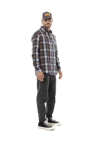 Sobrecamisa - Marrón, rojo y gris