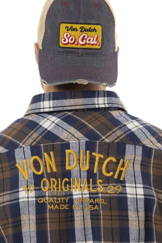 Sobrecamisa - Marrón, rojo y gris