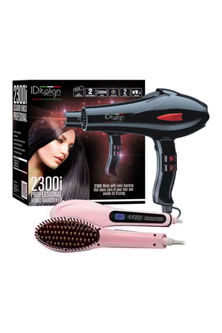 Asciugacapelli ionico e spazzola lisciante