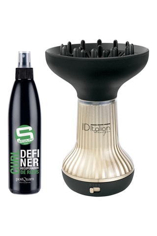 Diffusore asciugacapelli & trattamento rivelatore di ricci - Per capelli ondulati e ricci. - 2 prodotti