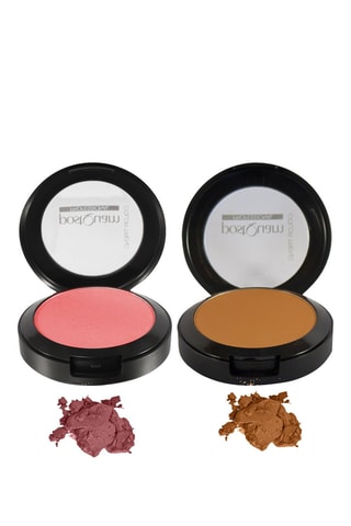 2 fard - 2 x 10 g - Rosa e marrone scuro