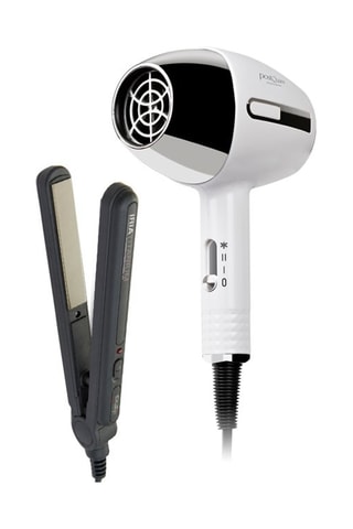 Asciugacapelli compatto senza radiazioni Postquam Air e piastra professionale Ira Tiane XSN INCOMPLET