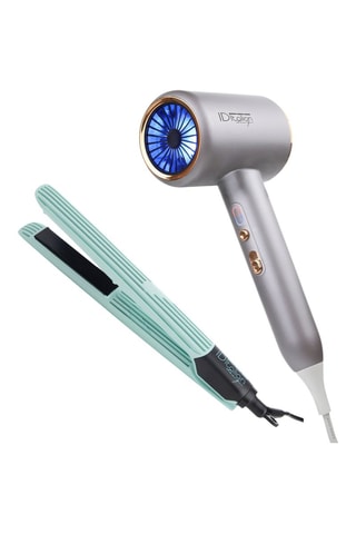 Asciugacapelli Cyclone Blue Ionic Power e Piastra Fashion Fun Mint Trend - 2200 W - 210°C