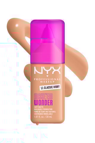 Base de maquillaje Em Wonder - Para todo tipo de piel - 11 classic Ivory - 30 ml - Nyx