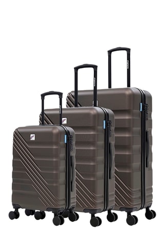 Set de 3 valises - 55/65/75 cm - Marron