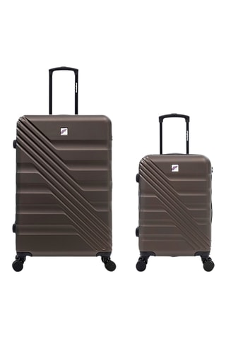 Valise cabine et valise grand volume (S/L) - 55/75 cm - Marron
