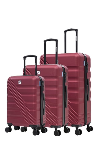 Set de 3 valises - 55/65/75 cm - Bordeaux