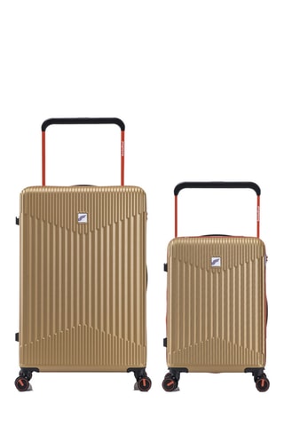 Valise cabine et valise grand volume (S/L) - 76/58 cm - Beige