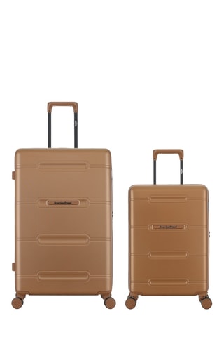 Valise cabine et valise grand volume (S/L) - 60/76 cm - Marron