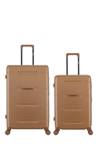 Valise semaine et valise grand volume (M/L) - 66/76 cm - Marron