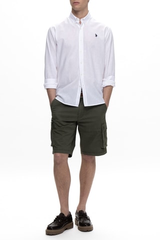 Camisa regular em linho - Branco