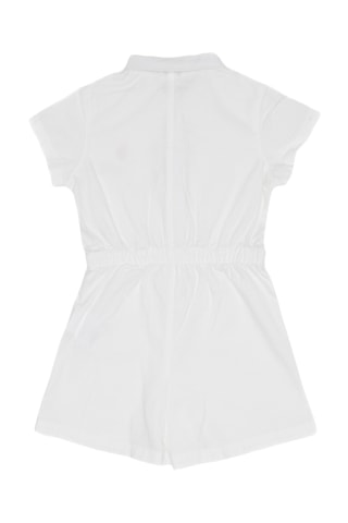 Macacão curto em linho - Branco