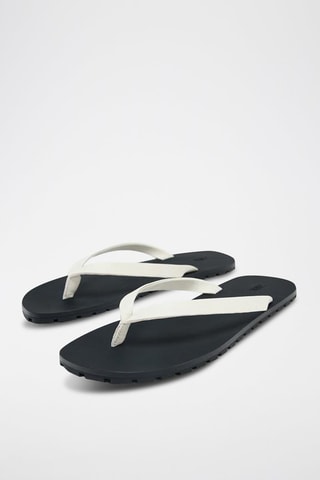 Chinelos de dedo em couro - Branco