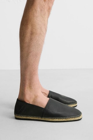 Alpargatas em couro - Preto