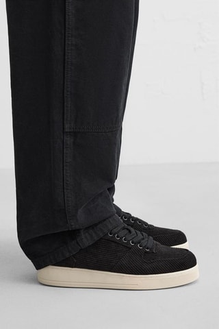 Ténis em veludo - Preto