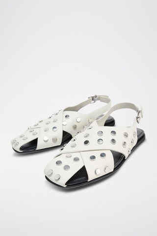 Sandálias em couro - Branco