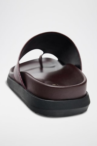 Sandálias em couro - Bordô