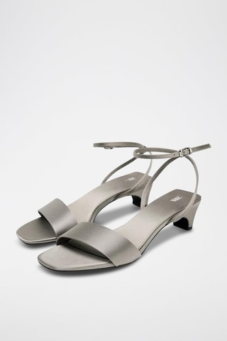 Sandálias de salto - Cinzento-claro
