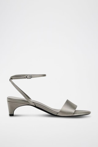 Sandálias de salto - Cinzento-claro