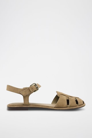 Sandálias em nobuck - Bege