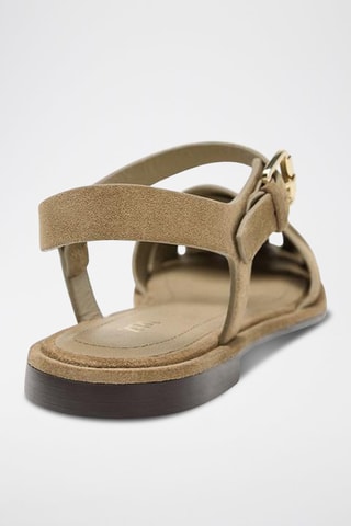 Sandálias em nobuck - Bege