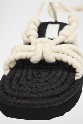 Sandálias romanas com plataforma - Cru