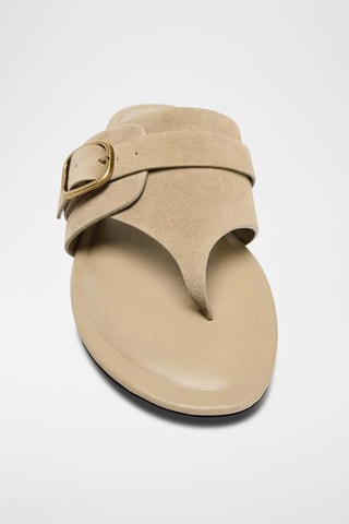 Sandálias em nobuck - Bege