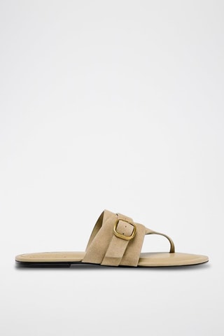 Sandálias em nobuck - Bege