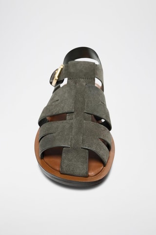 Sandálias em nobuck - Cinzento-escuro