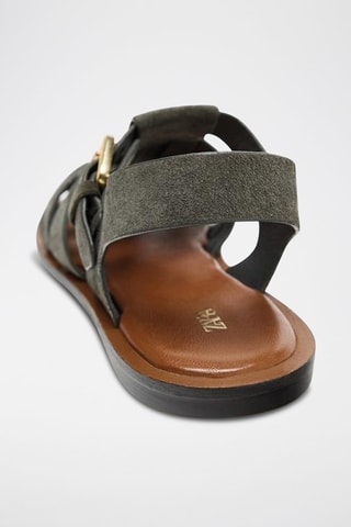 Sandálias em nobuck - Cinzento-escuro