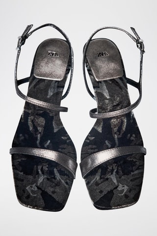 Sandálias de salto - Prateado