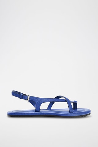 Sandálias em couro - Azul-marinho