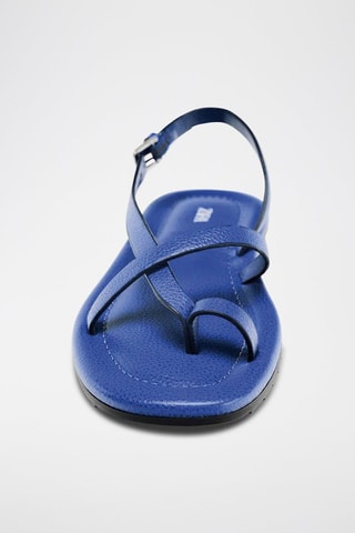 Sandálias em couro - Azul-marinho