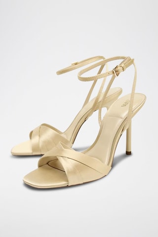 Sandálias de salto - Cru