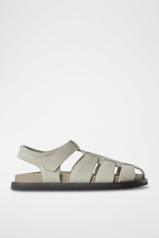 Sandálias em nobuck - Cru