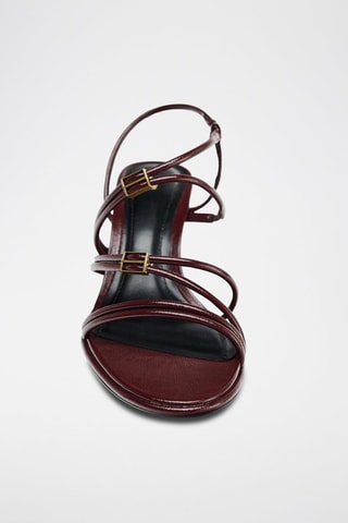 Sandálias de salto envernizadas - Bordô