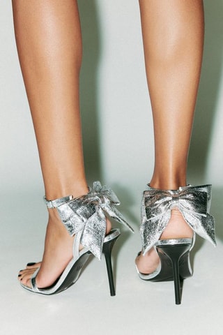 Sandálias de salto - Prateado