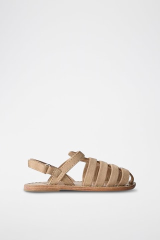 Sandálias em nobuck - Bege
