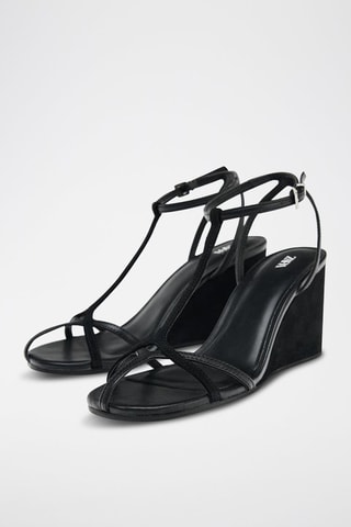 Sandálias com cunha - Preto