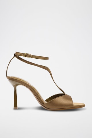 Sandálias de salto - Caqui