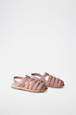 Sandálias romanas em nobuck - Rosa-maquilhagem