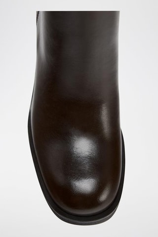 Botas em couro - Castanho-escuro