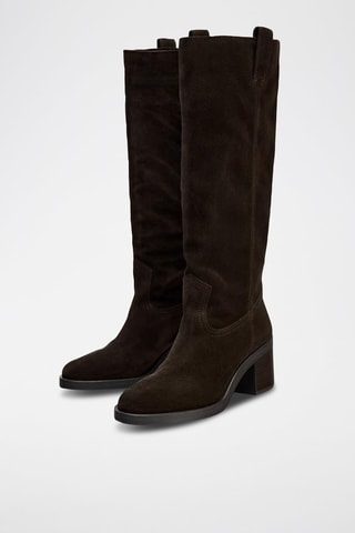 Botas em nobuck - Castanho-escuro